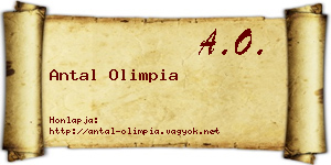 Antal Olimpia névjegykártya